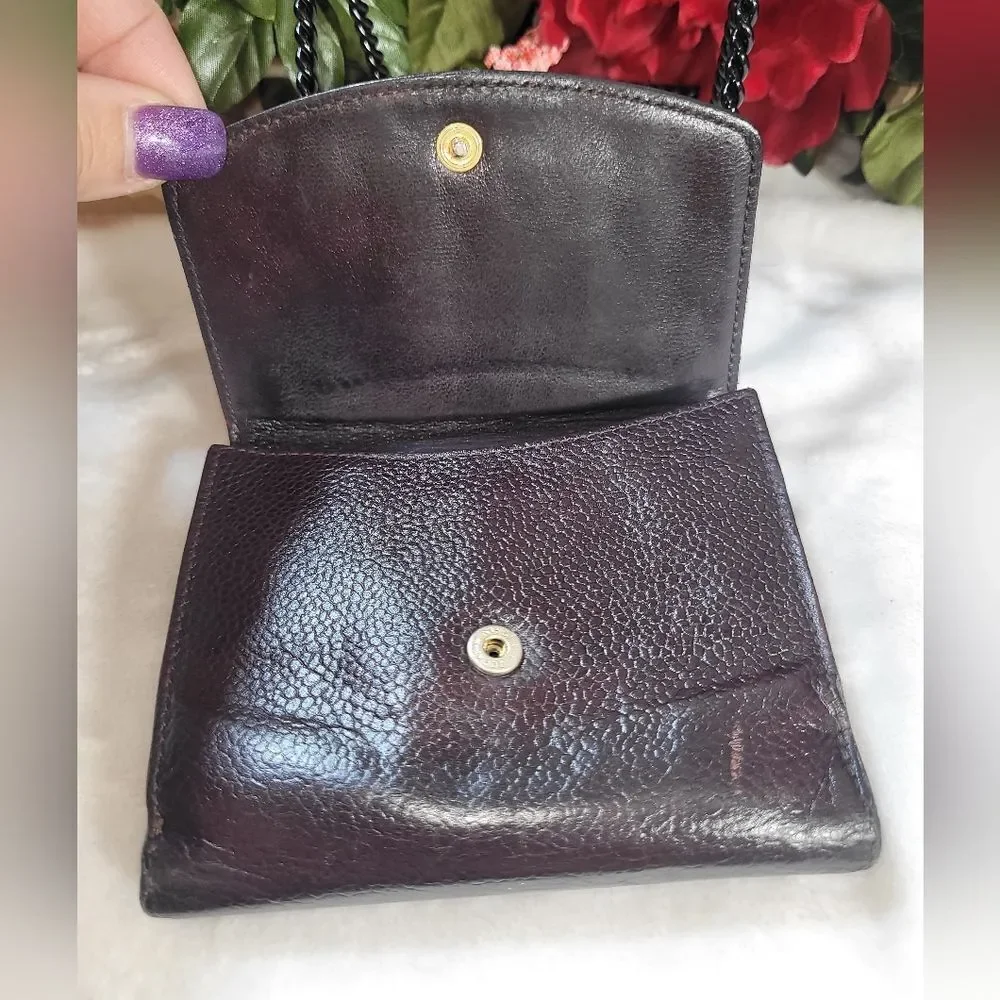 Authentic Chanel Caviar Leather Compact Wallet